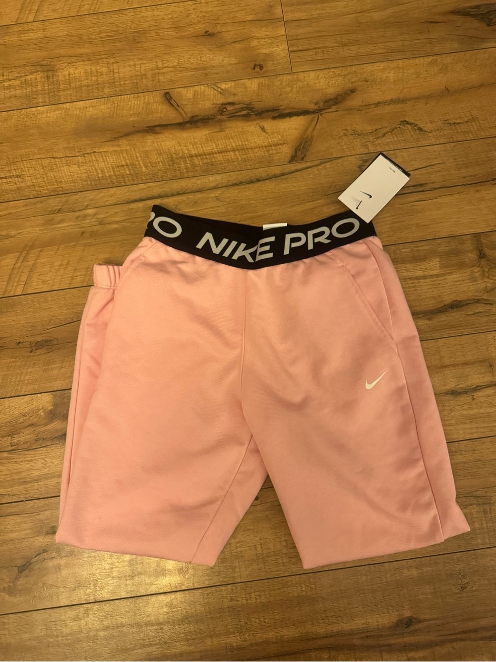 Nike Pink and Black Pro Dri-FIT Athletic Shorts